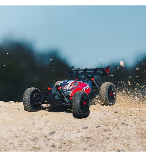 Arrma 1/8 TYPHON 3S 4X4 RTR Brushless Buggy, Red