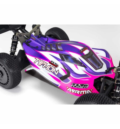 Arrma 1/8 TYPHON 6S TLR Tuned 4X4 Roller Brushless Buggy, Pink/Purple