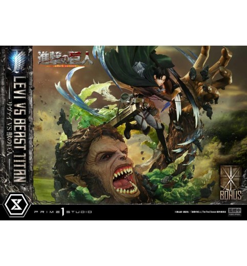 Attack on Titan Ultimate Premium Masterline Levi Versus Beast Titan 1/4 Scale Statue (With Bonus)