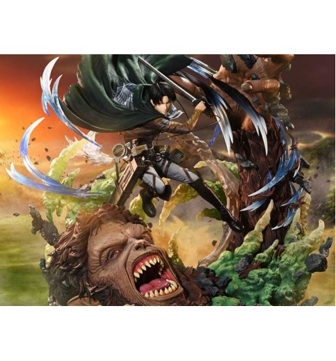 Attack on Titan Ultimate Premium Masterline Levi Versus Beast Titan 1/4 Scale Statue (With Bonus) Attack on Titan Ultimate Premium Masterline Levi Versus Beast Titan 1/4 Scale Statue (With Bonus)