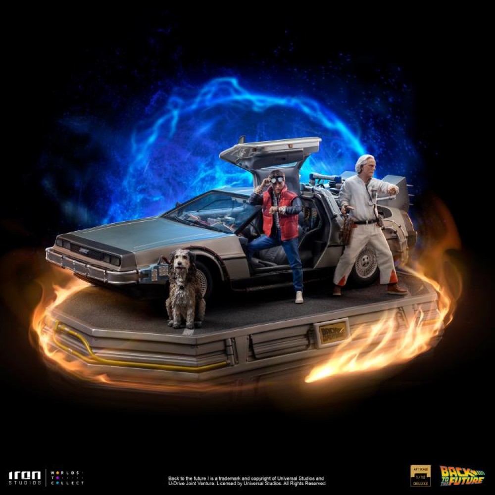 Back to the Future DeLorean (Full Set) 1/10 Art Scale Limited Edition Statue