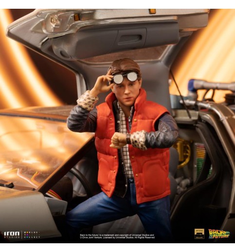 Back to the Future DeLorean (Full Set) 1/10 Art Scale Limited Edition Statue