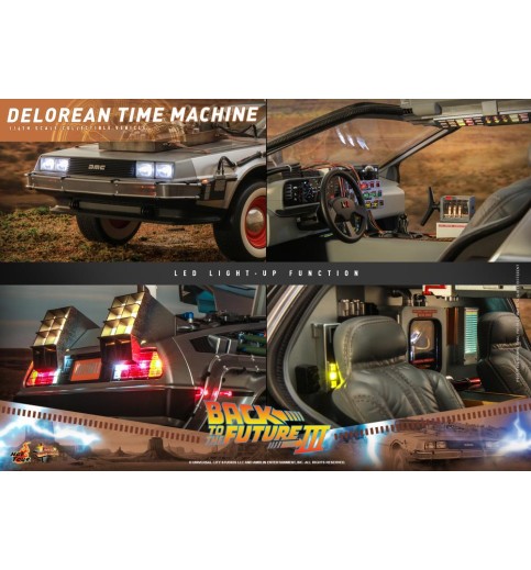 Back to the Future Part III MMS738 DeLorean Time Machine 1/6th Scale Collectible Vehicle Back to the Future Part III MMS738 DeLorean Time Machine 1/6th Scale Collectible Vehicle