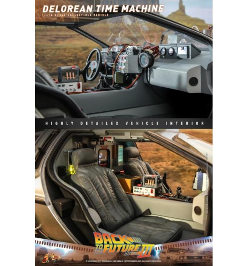 Back to the Future Part III MMS738 DeLorean Time Machine 1/6th Scale Collectible Vehicle Back to the Future Part III MMS738 DeLorean Time Machine 1/6th Scale Collectible Vehicle
