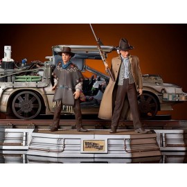Back to the Future Part III Marty & Doc with DeLorean 1/10 Art Scale Limited Edition Statue Set Back to the Future Part III Marty & Doc with DeLorean 1/10 Art Scale Limited Edition Statue Set