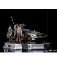 Back to the Future Part III Marty & Doc with DeLorean 1/10 Art Scale Limited Edition Statue Set