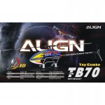 Align T-Rex TB70 Electric Top Combo Helicopter Kit (Blue) w/Motor, ESC, Servos, & Blades