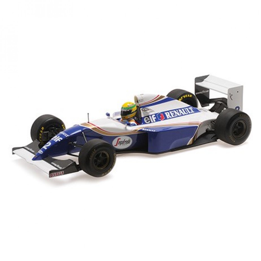 Minichamps Williams FW16 'Dirty Version' - 1994 San Marino Grand Prix - #2 A. Senna 1:12 Model Car