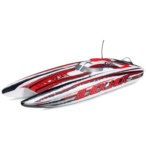 Pro Boat Blackjack 42" 8S Brushless RTR Electric Catamaran (White/Red) w/2.4GHz Radio System Pro Boat Blackjack 42" 8S Brushless RTR Electric Catamaran (White/Red) w/2.4GHz Radio System