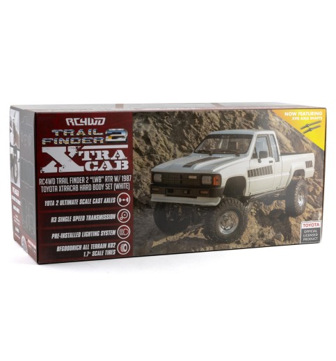 RC4WD Trail Finder 2 "LWB" 1/10 RTR 4WD Scale Trail Truck w/1987 Toyota XtraCab Body & 2.4GHz Radio (White)