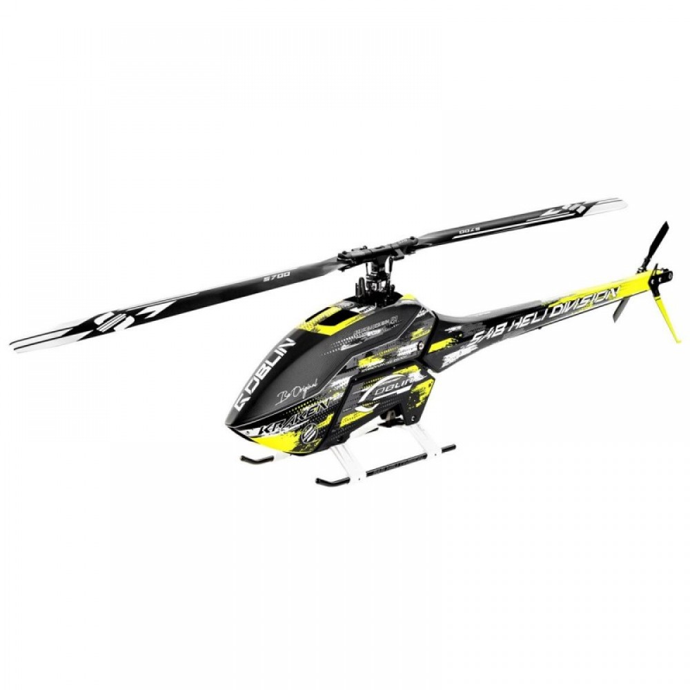 SAB Goblin Kraken 700 S Electric Helicopter Kit (Yellow/Black) w/Main & Tail Blades